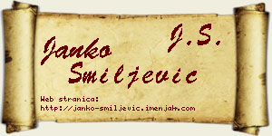 Janko Smiljević vizit kartica